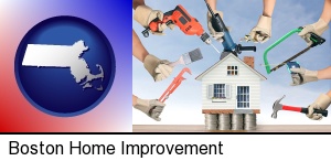 Boston, Massachusetts - home improvement concepts and tools