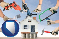 home improvement concepts and tools - with NV icon
