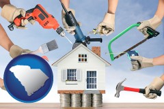 home improvement concepts and tools - with SC icon